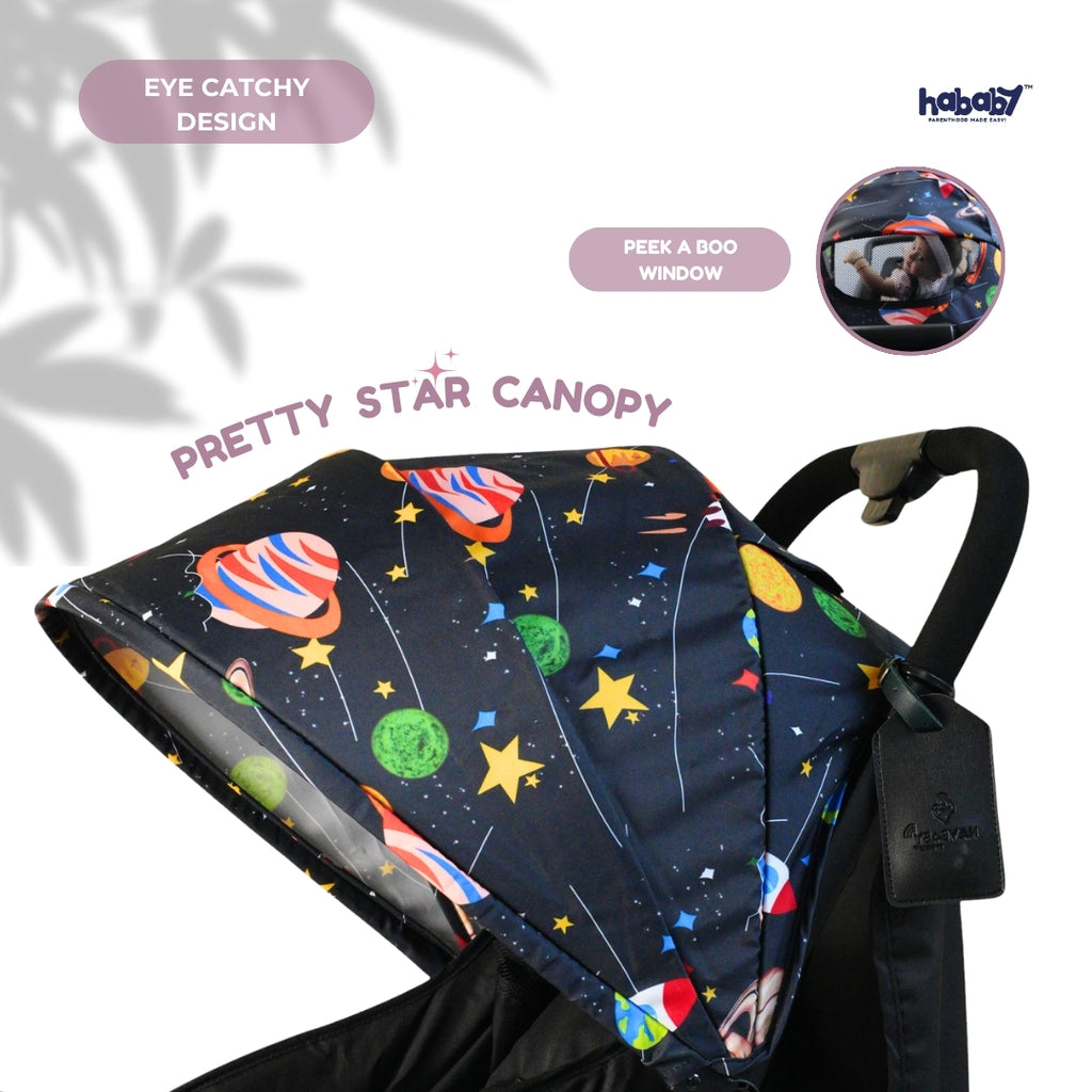 Hababy Classic Baby Stroller with NavBaby GPS | Foldable Lightweight Pram for Newborn/Toddler 0-3 Years