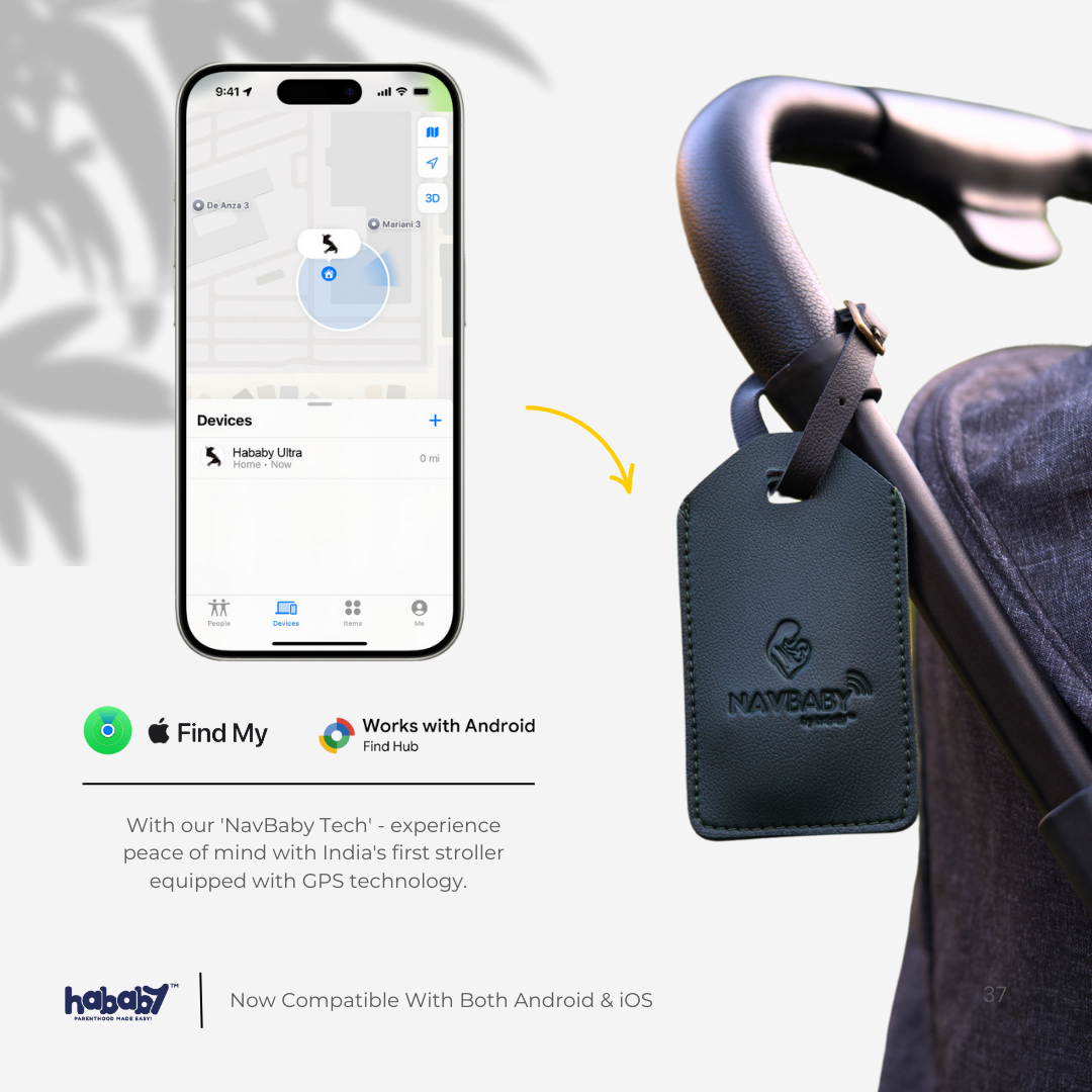 Navbaby GPS For Your Hababy Stroller | Smart GPS | For Both Android & iOS
